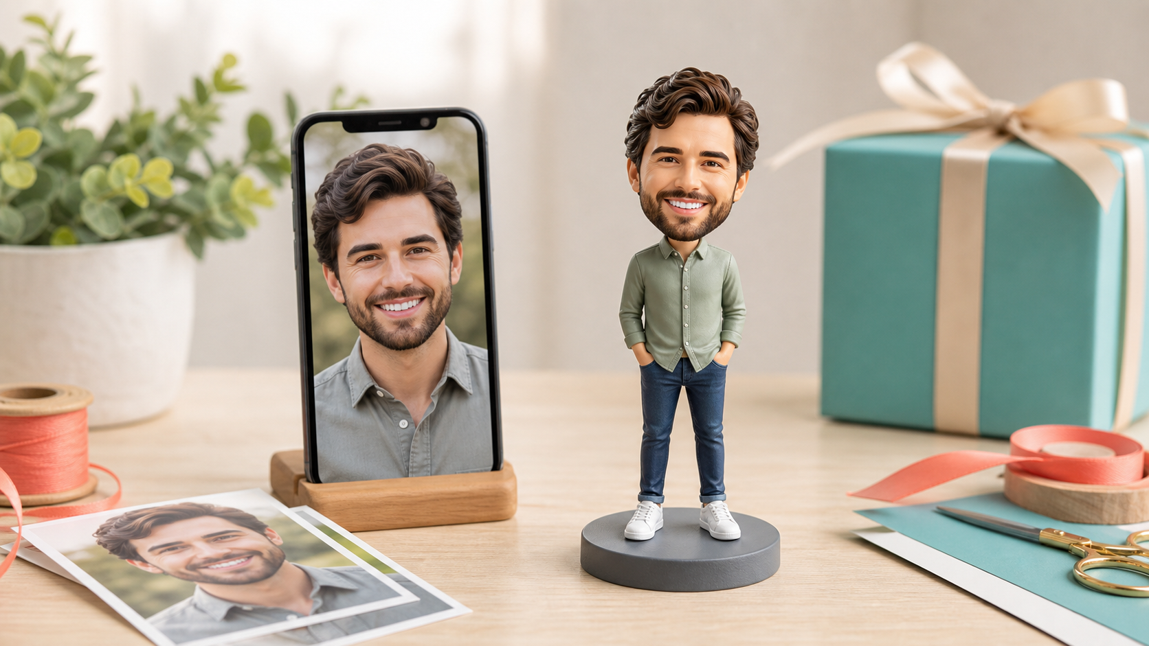 Bobble head made from your picture Bobble head made from your picture with phone photo references and a finished custom figurine