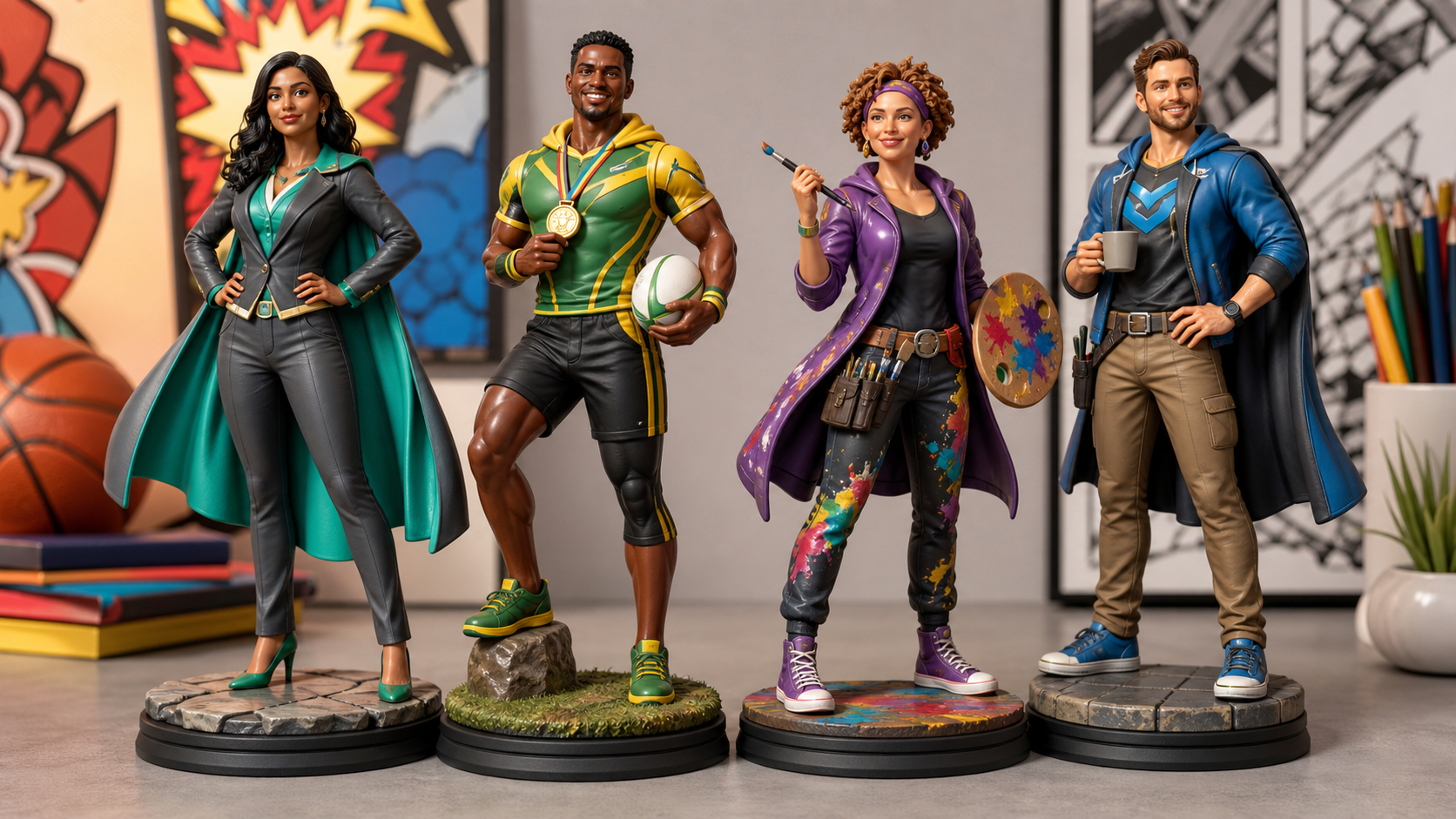 Custom 3d Action Figure in South Africa custom 3d action figure custom action figures of yourself with original superhero and sport themes