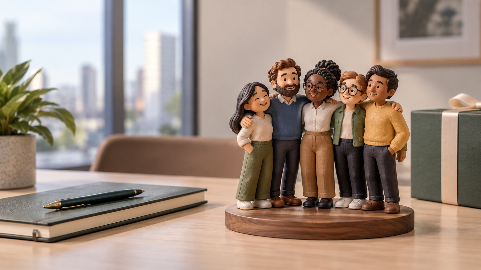 Personalized Gifts for a Work Team: Group and Individual Ideas Personalized work team gift shown as a group figurine from photos