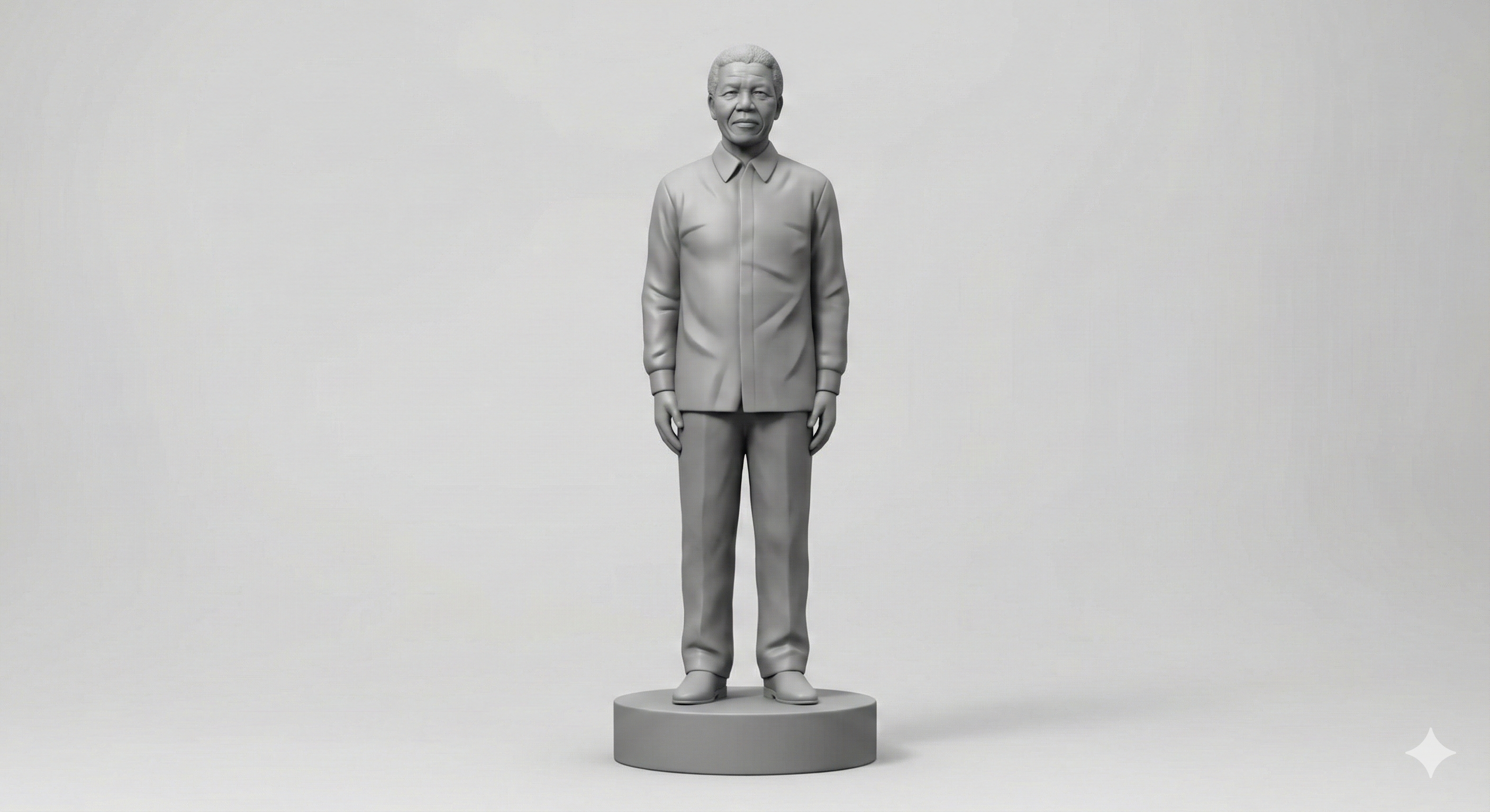 Personalised portrait figurine displayed on a clean studio background